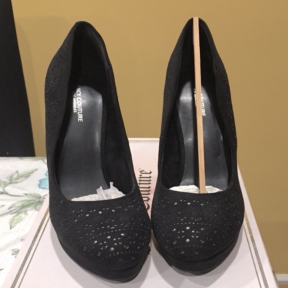 Juicy Couture Marcy metallic underlay high heels with a cutout design - Picture 2 of 5